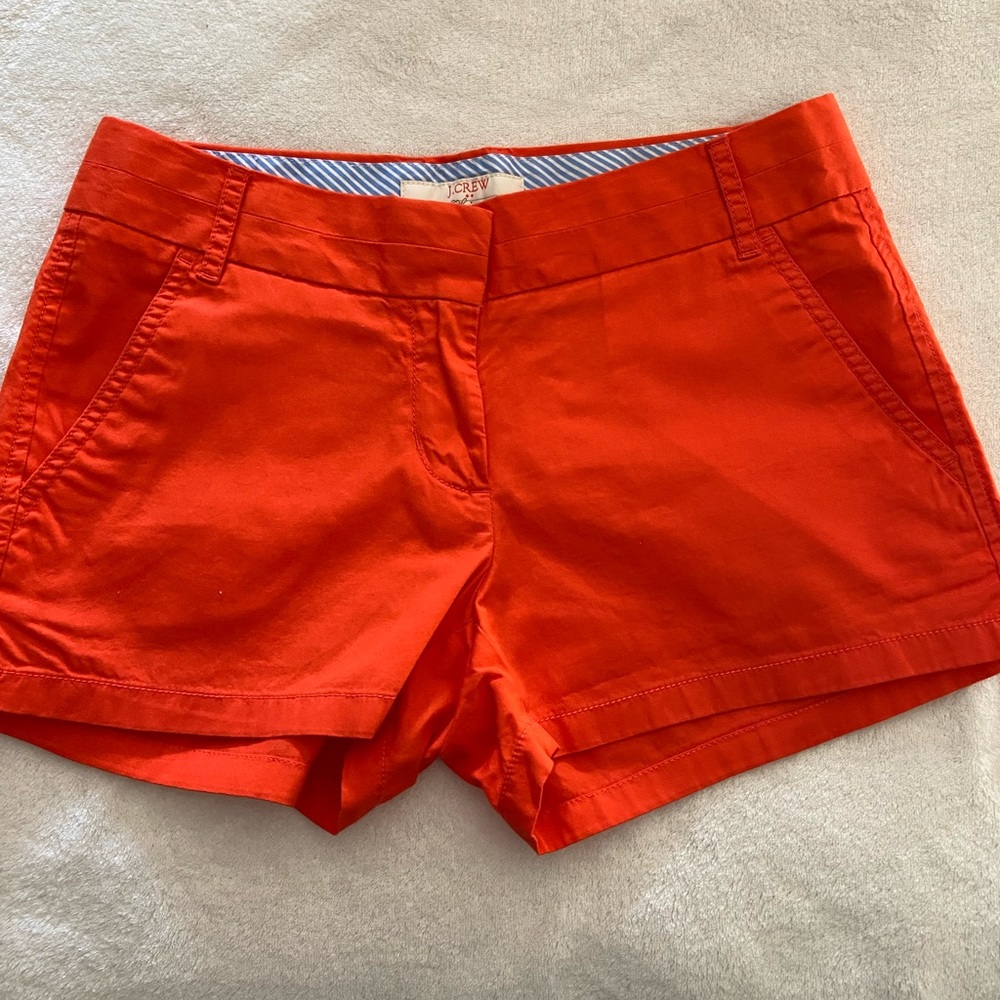 Women’s JCrew shorts. Size 0 length 5”. Color orange